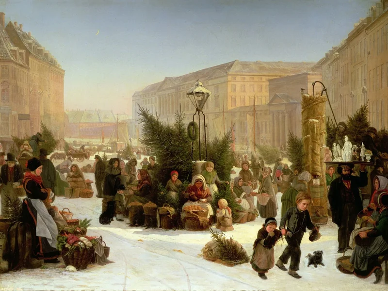 1821-David Jacobsen - Vendita di alberi di Natale